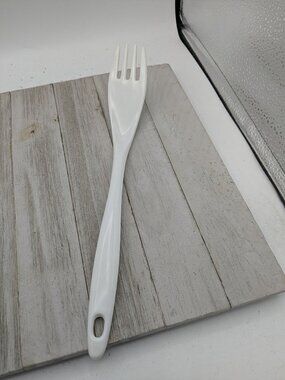 Ekco Melamine White Spatula Turner Flipper Fork Utensil 12"